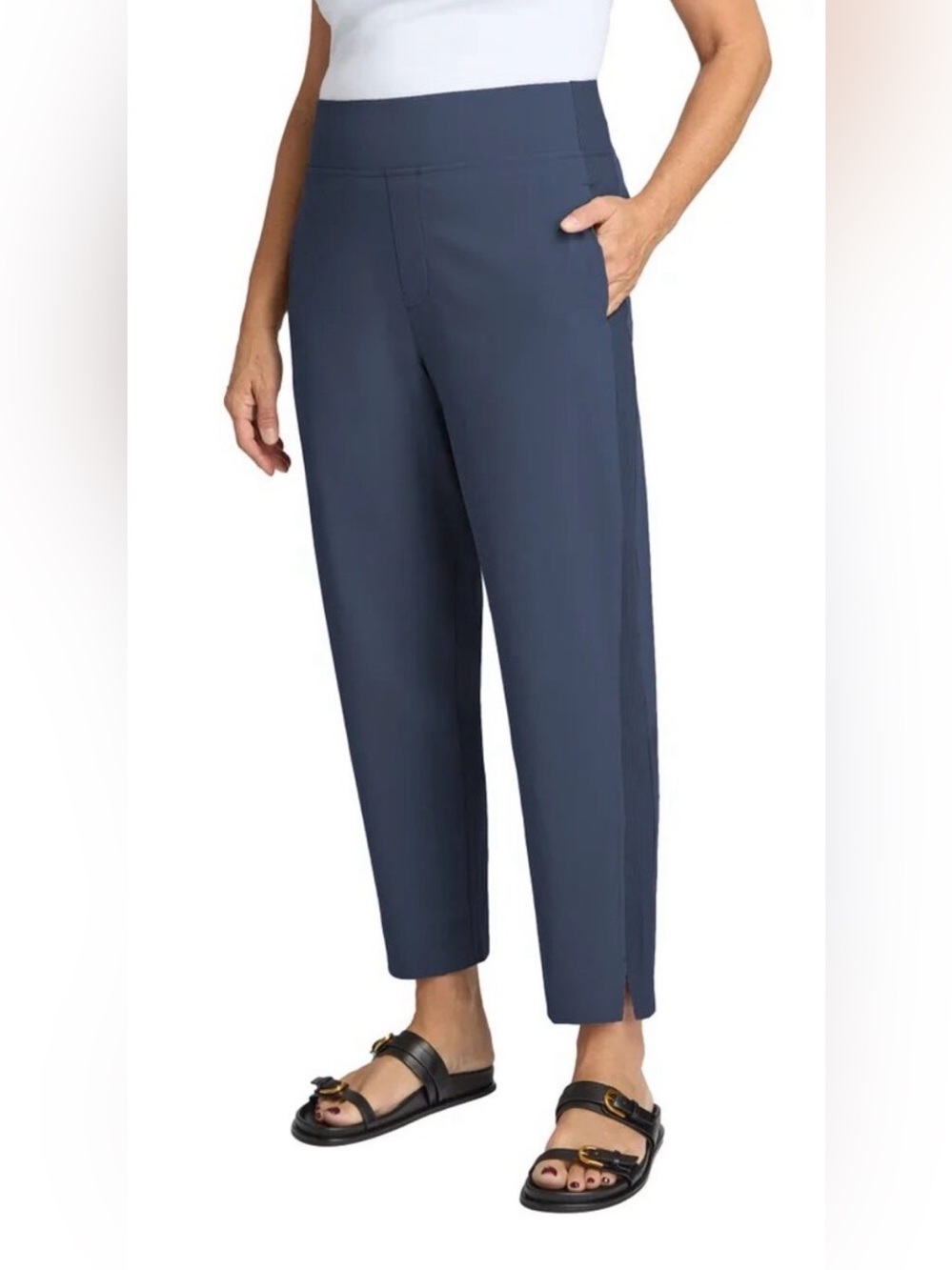Kirkland Signature Navy Cropped Pull-On Ankle Pants